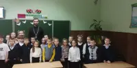 Встреча первоклассников с отцом Дмитрием